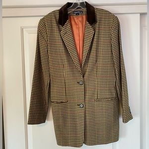 Nautica Houndstooth Multi Color Blazer